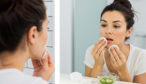 Remove upper lip pigmentation with cucumber juice