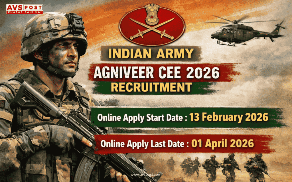Agniveer CEE Recruitment 2026 : 25,000+ वैकेंसी, आवेदन शुरू – पूरी जानकारी और कैसे अप्लाई करें