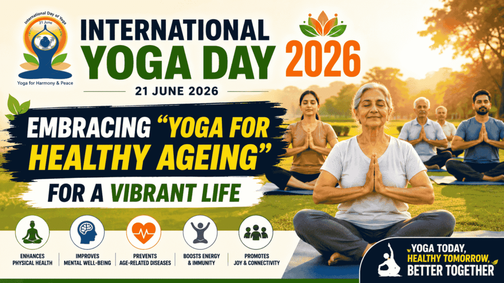 International Yoga Day 2026 : Embracing “Yoga for Healthy Ageing” for a Vibrant Life