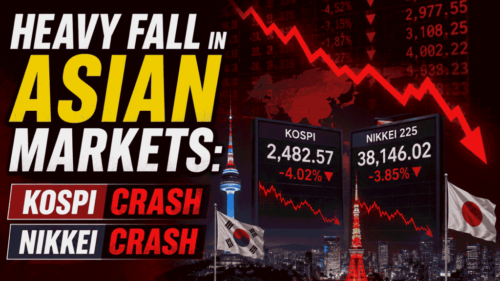 Heavy Fall in Asian Markets : Kospi and Nikkei Crash; Oil Prices Rise Due to US-Iran Tensions — What Will Be the Impact on India?