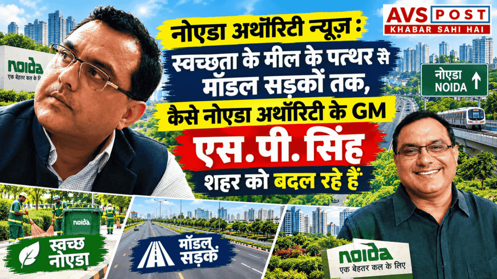 Noida Authority News : स्वच्छता के शिखर से ‘मॉडल रोड’ तक, नोएडा अथॉरिटी के GM S.P. Singh ने कैसे बदली शहर की सूरत