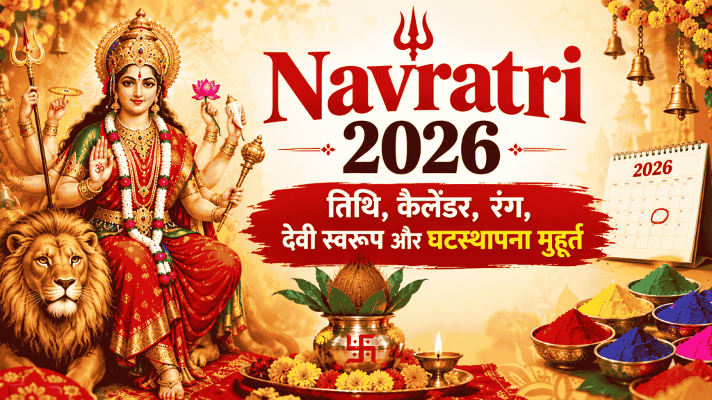 Navratri 2026 : तिथि, कैलेंडर, रंग, देवी स्वरूप और घटस्थापना मुहूर्त