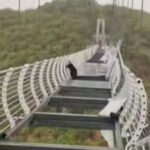 Glass-bottomed bridge in the Piyan Mountain region.