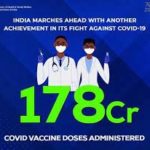 India’s Cumulative COVID-19 Vaccination Coverage exceeds 178.55 Cr