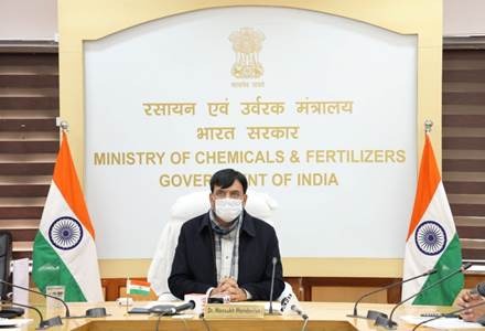  Union Health Minister Mansukh Mandaviya review status of essential medicines and drugs with Pharma Companies in view of spike in COVID19 cases in some countries