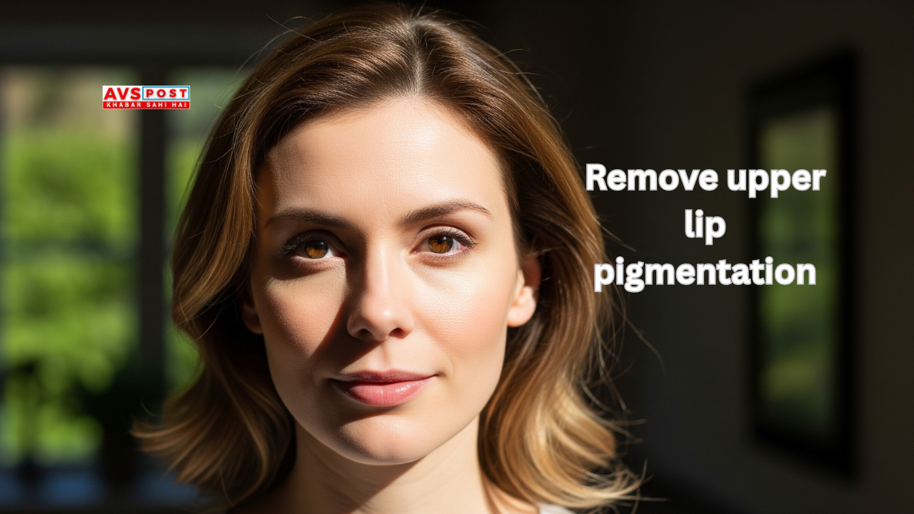 Remove upper lip pigmentation