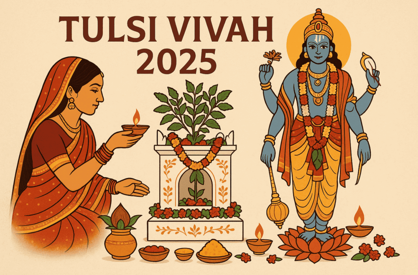 Tulsi Vivah 2025 : महत्व, कथा और पूजन विधि