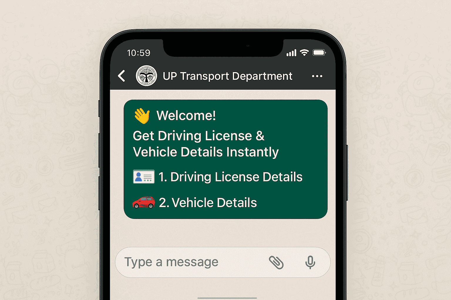 UP Transport Department WhatsApp Chatbot