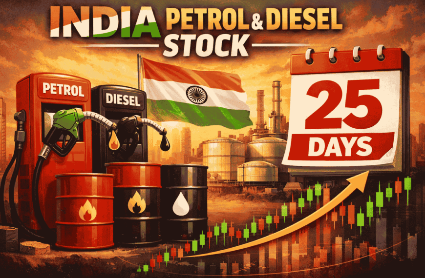 India petrol diesel stock 25 days