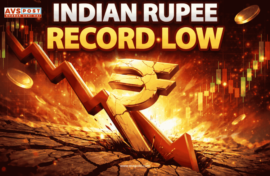 Indian rupee record low of 93.94 against the US Dollar amid Middle East tensions.