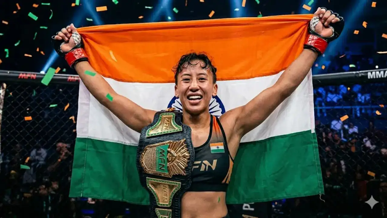Sonam Zomba defended her Strawweight World Title at MFN 18 with a strong performance