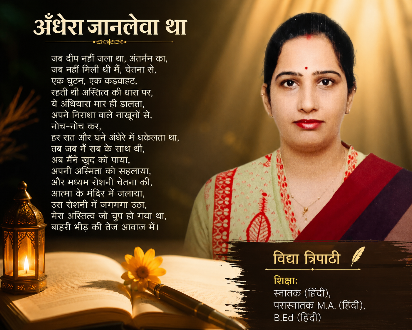अँधेरा जानलेवा था” :