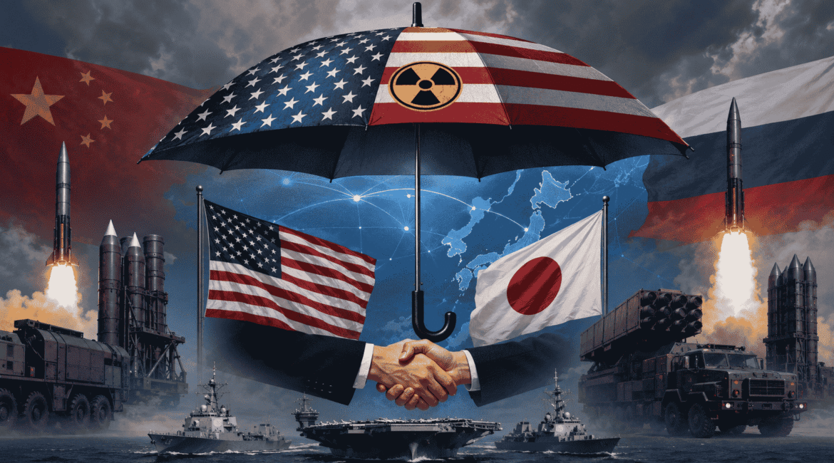US and Japan strengthen nuclear umbrella amidst growing China-Russia threat.