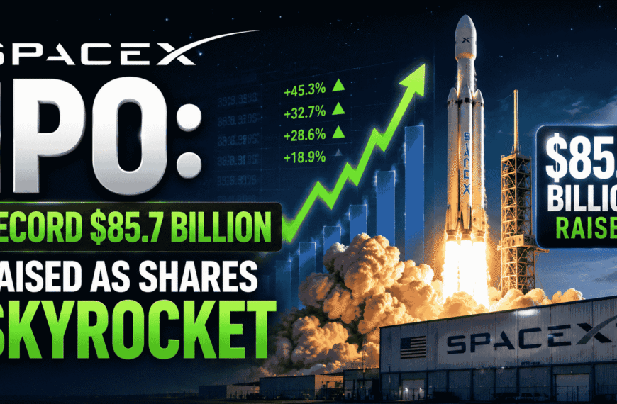 SpaceX IPO: Record $85.7 Billion Raised as Shares Skyrocket