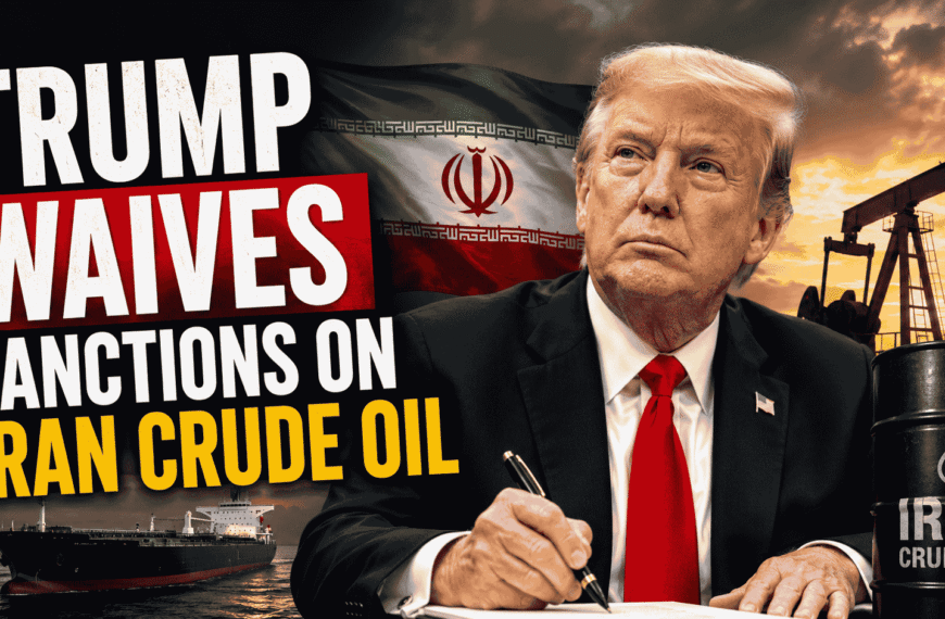 Trump Waives Sanctions on Iran Crude Oil : 60-Day Relief – Benefits for India, Impact on Fuel Prices & Global Oil Market