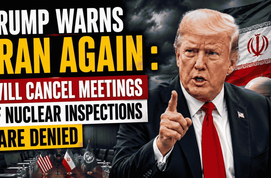 Trump Warns Iran Again : Will Cancel Meetings if Nuclear Inspections Are Denied