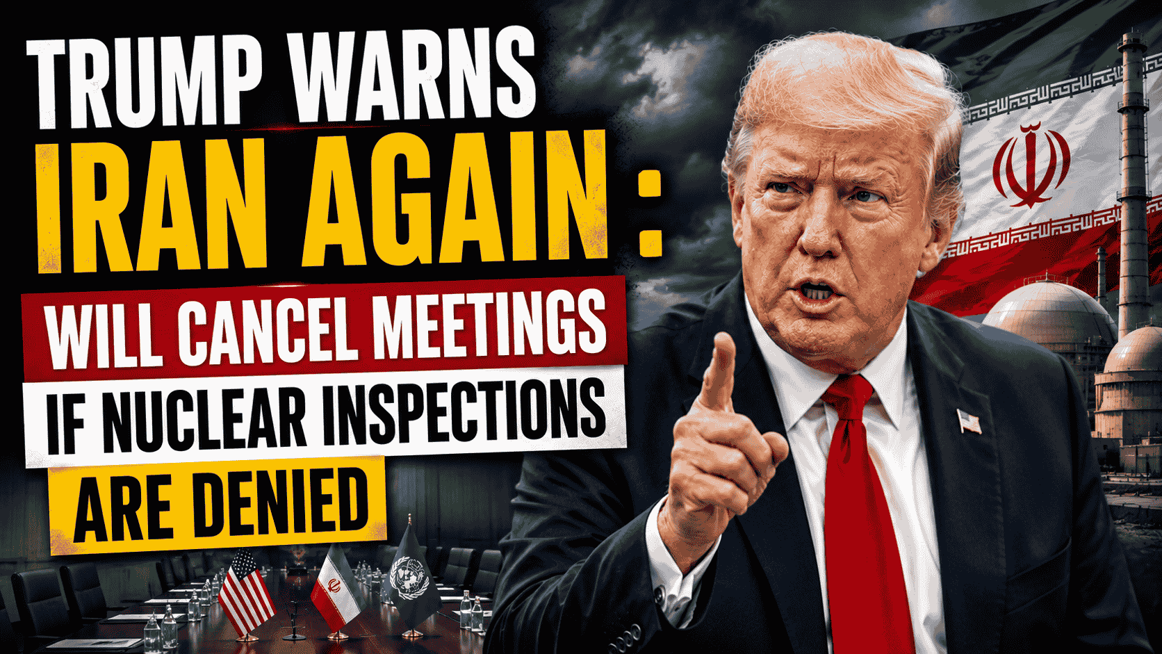Trump Warns Iran Again : Will Cancel Meetings if Nuclear Inspections Are Denied