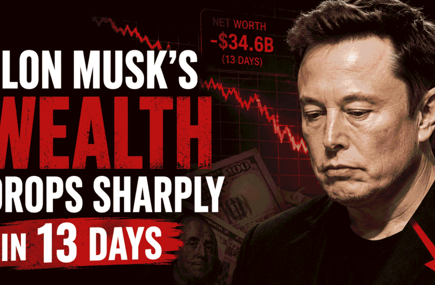 Elon Musk Wealth Drops Sharply in 13 Days : What Changed from Trillionaire to Billionaire Again?