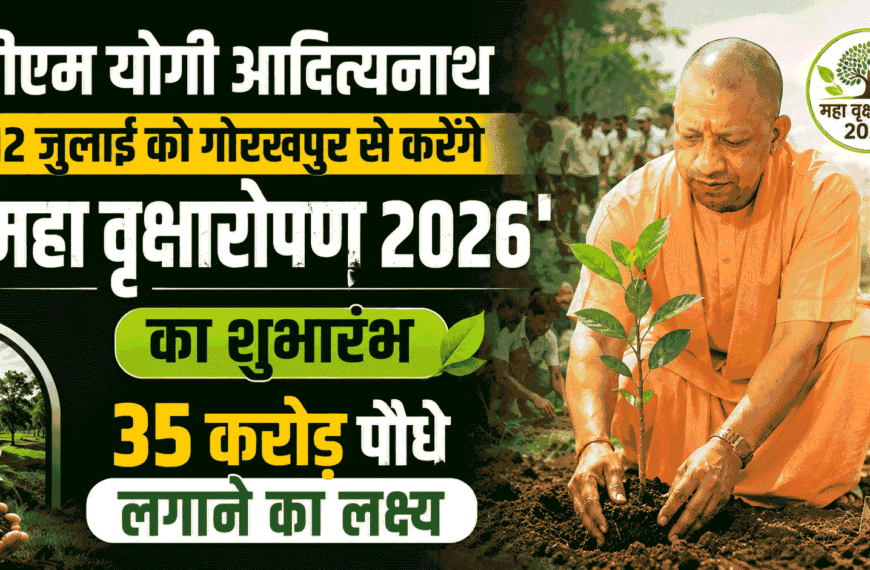 सीएम योगी आदित्यनाथ आज 12 जुलाई को गोरखपुर से करेंगे 'Maha Vriksharopan 2026' का शुभारंभ : 35 करोड़ पौधे लगाने का लक्ष्य