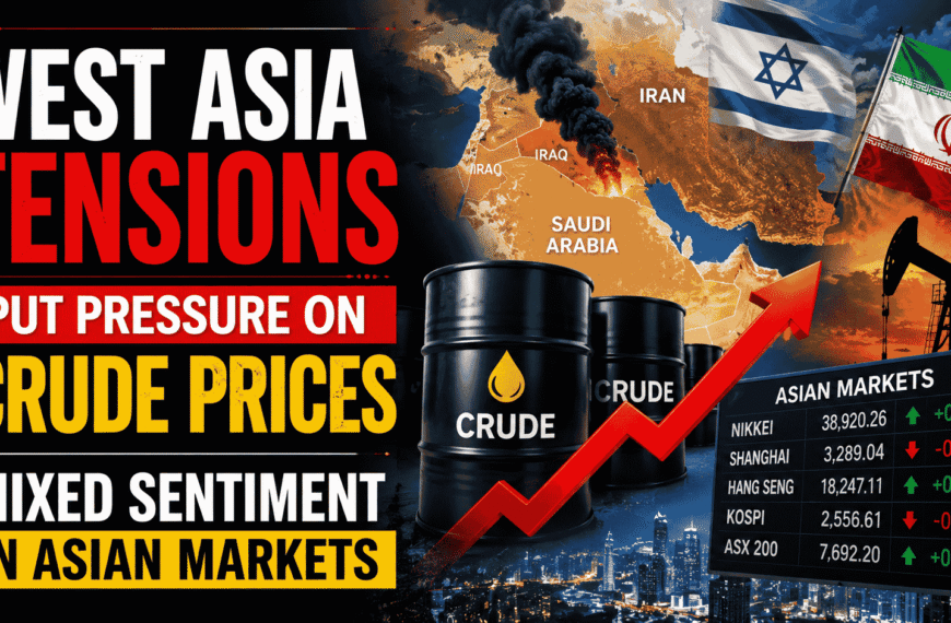 West Asia Tensions Put Pressure on Crude Prices; Mixed Sentiment in Asian Markets