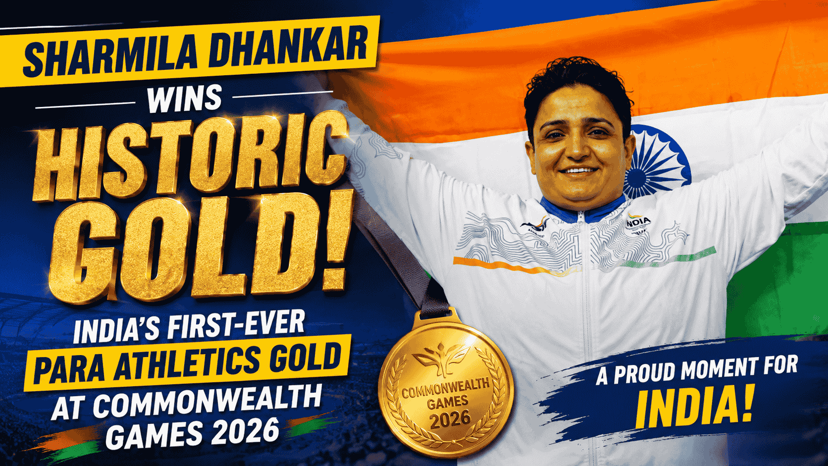 Sharmila Dhankar Wins Historic Gold : India’s First-Ever Para Athletics Gold at Commonwealth Games 2026
