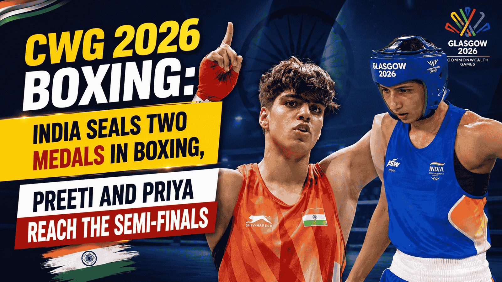 CWG 2026 Boxing : India seals two medals in boxing, Preeti and Priya reach the semi-finals