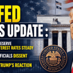 US Fed Rates Update : Federal Reserve Holds Interest Rates Steady, Three Officials Dissent; Eyes on Trump’s Reaction