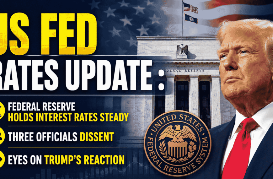 US Fed Rates Update : Federal Reserve Holds Interest Rates Steady, Three Officials Dissent; Eyes on Trump’s Reaction