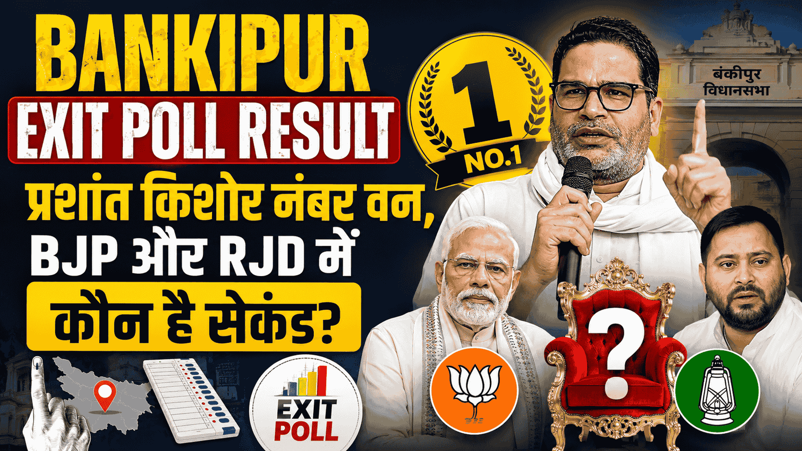 Bankipur Exit Poll Result : प्रशांत किशोर नंबर वन, BJP और RJD में कौन है सेकंड?