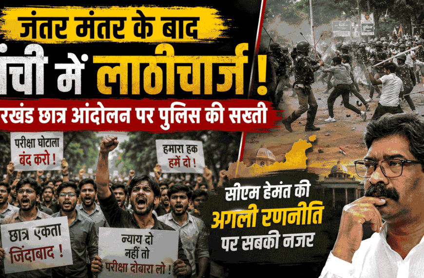 जंतर मंतर के बाद रांची में लाठीचार्ज : Jharkhand Student Protest पर पुलिस की सख्ती, सीएम हेमंत की अगली रणनीति पर नजर