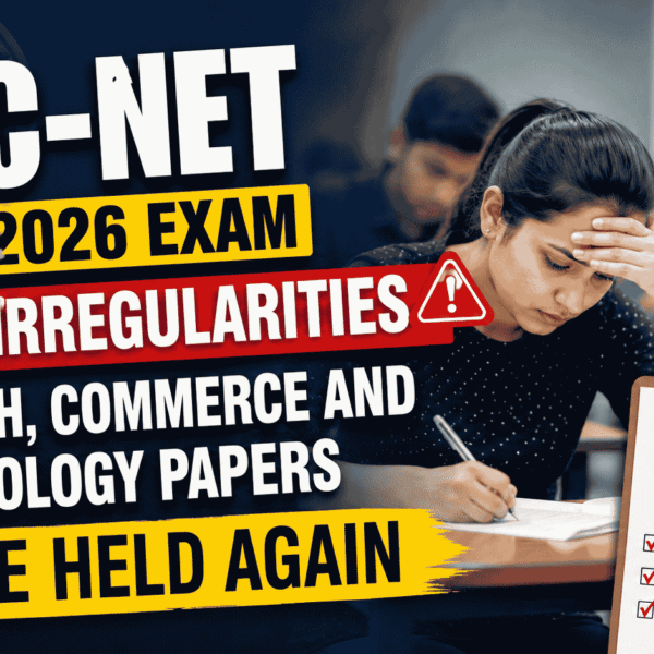 UGC-NET June 2026 Exam : Major Irregularities – English, Commerce and Sociology Papers to Be Held Again