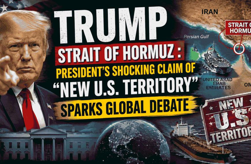 Trump Strait of Hormuz : President’s Shocking Claim of “NEW U.S. Territory” Sparks Global Debate