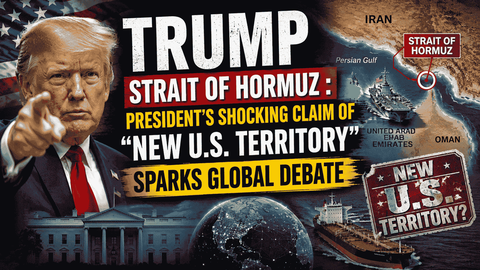 Trump Strait of Hormuz : President’s Shocking Claim of “NEW U.S. Territory” Sparks Global Debate