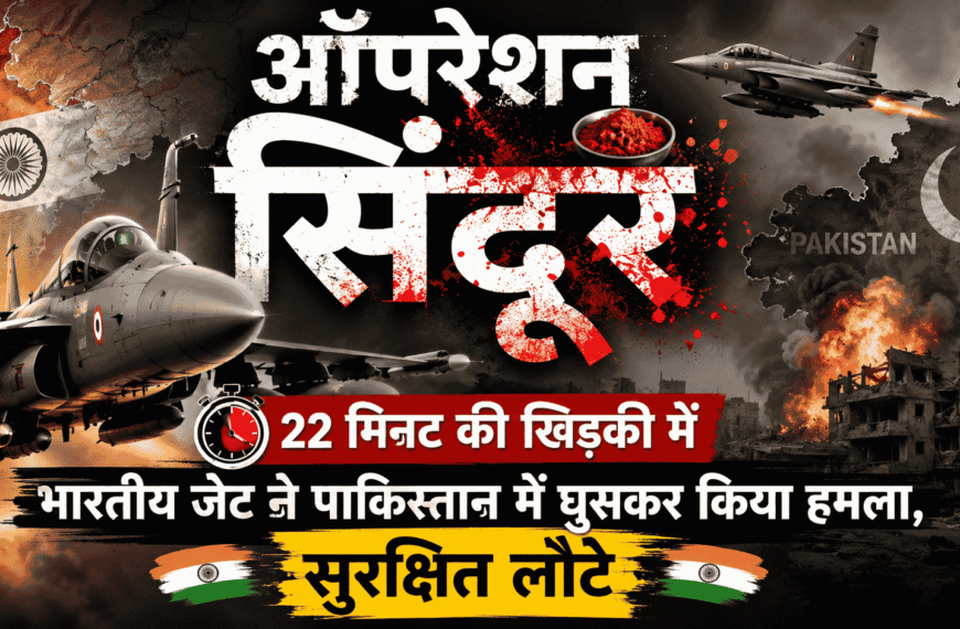 Operation Sindoor : 22 मिनट की खिड़की में भारतीय जेट ने पाकिस्तान में घुसकर किया हमला, सुरक्षित लौटे