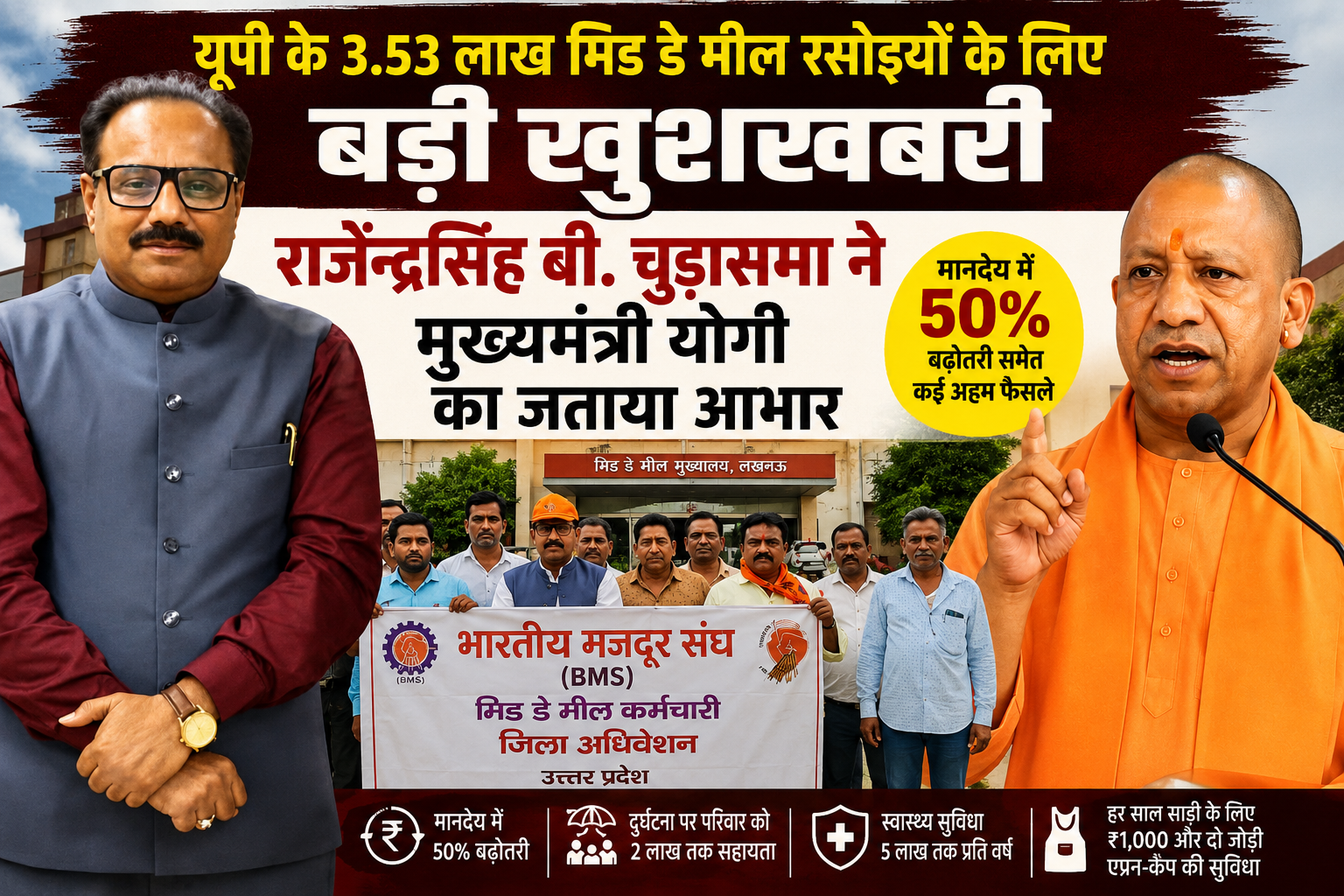 P Mid Day Meal Cooks Honorarium Hike