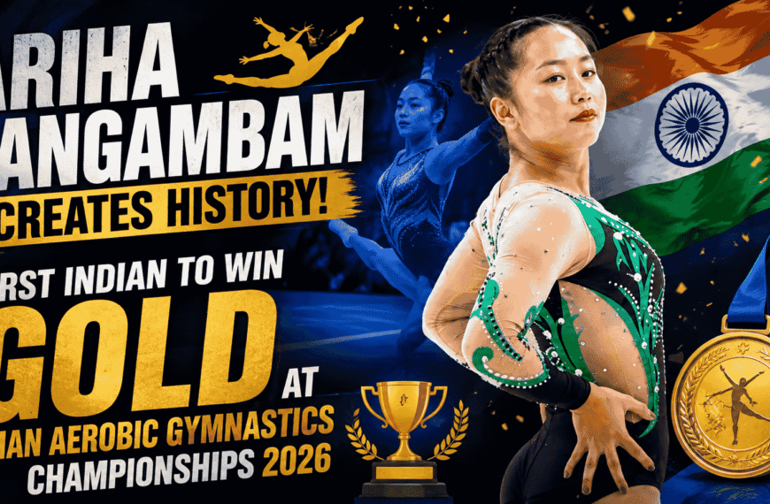 Ariha Pangambam Creates History : First Indian to Win Gold at Asian Aerobic Gymnastics Championships 2026