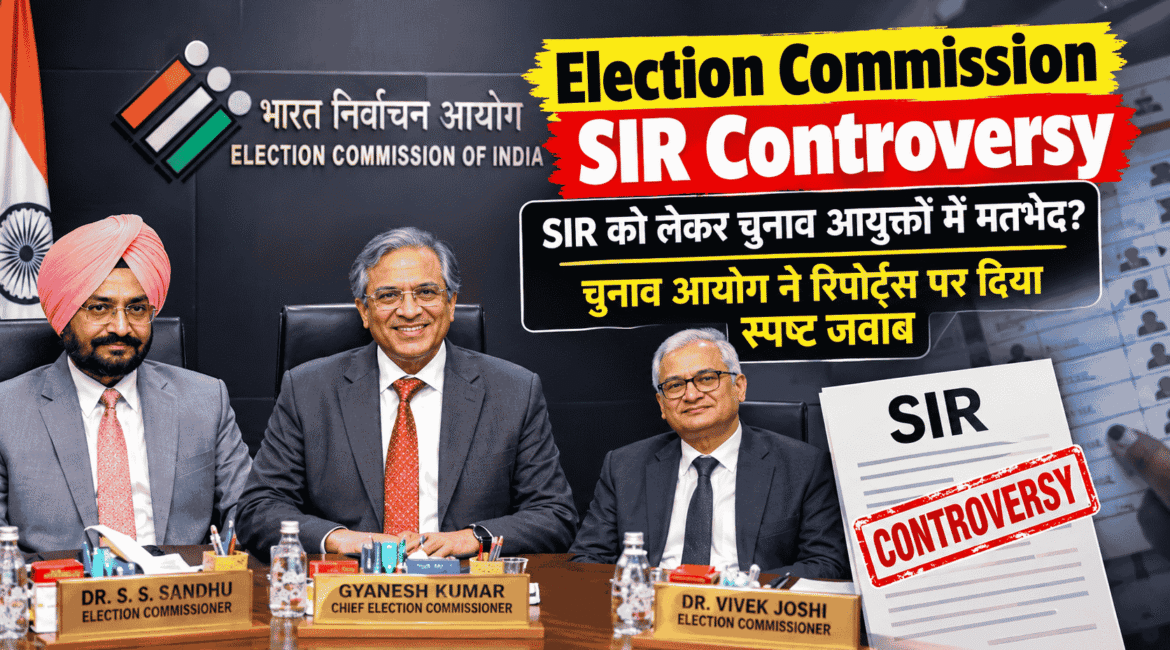 Election Commission SIR Controversy : SIR को लेकर चुनाव आयुक्तों में मतभेद? चुनाव आयोग ने रिपोर्ट्स पर दिया स्पष्ट जवाब