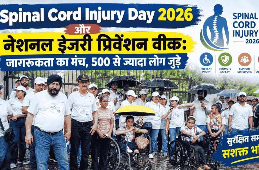 Spinal Cord Injury Day 2026 और नेशनल इंजरी प्रिवेंशन वीक : जागरूकता का मंच, 500 से ज्यादा लोग जुड़े